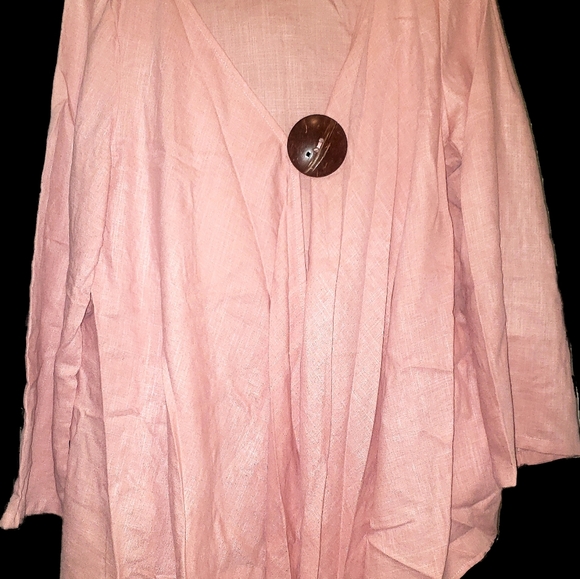 NEW! Beautiful Linen Coral Tunic From Boutique Store! Sz XL. - Picture 2 of 7